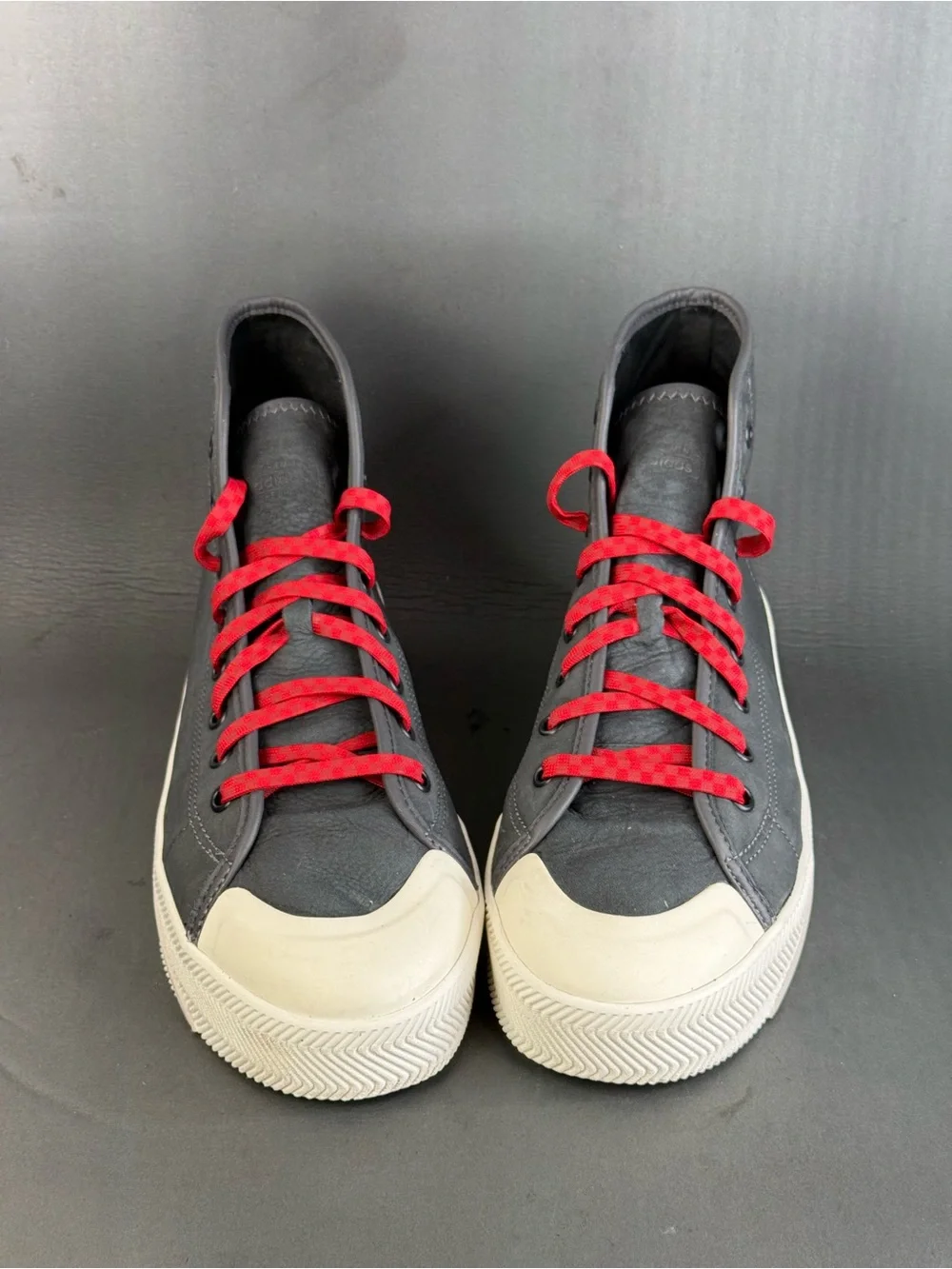 adidas Nizza 2 Leather 'Carbon Grey' athletic sneaker shoes men's size 11